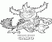 Coloriage skylanders swap force thorn horn camo