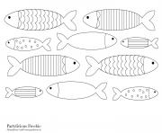 Coloriage poisson avril par partystudio