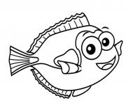 Coloriage poisson davril rigolo