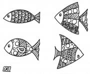 Coloriage poisson avril mandala