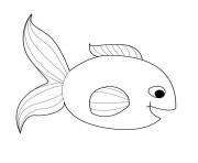 Coloriage poisson avril souriant