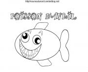 Coloriage poisson davril souriant