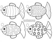 Coloriage poissons davril plusieurs modele