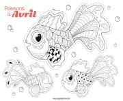 Coloriage poisson avril a decouper par eugenie varone