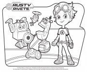 Coloriage Rusty Rivets Robots