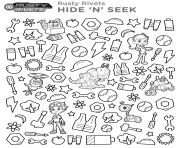 Coloriage rusty rivets hide and seek