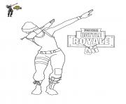 Coloriage Fortnite Battle Royale Dab