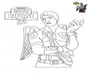 Coloriage Fortnite battle royale personnage 6