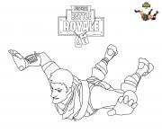 Coloriage Fortnite Battle Royale Skydiving