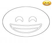 Coloriage Emoji Grinning Smile Smiley