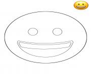 Coloriage Emoji Smiling Face Smiley