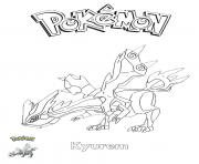 Coloriage Kyurem Pokemon