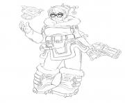 Coloriage overwatch mei heros de defense 2