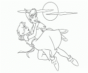 Coloriage peter pan le sauveur wendy