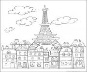 Coloriage ville de paris france