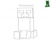 Coloriage Creeper de minecraft