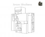 Coloriage iron golem minecraft