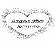 Coloriage bonne fete maman fete des meres adulte