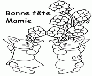 Coloriage bonne fete mamie fete grand mere