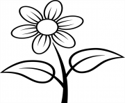 Coloriage fleur facile simple