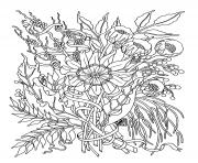 Coloriage fleurs exotiques realistes