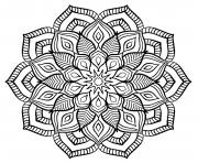 Coloriage mandala adulte fleurs relaxation