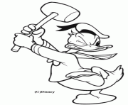 Coloriage Donald avec une masse Disney