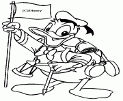 Coloriage donald en tenue de scout Disney