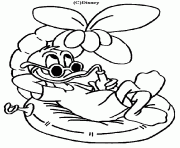 Coloriage donald sur une bouee Disney