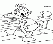 Coloriage Donald en marin Disney