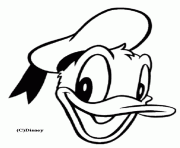 Coloriage dessin de la tete de Donald Disney