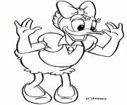 Coloriage Daisy la fiancee de Donald Disney