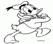 Coloriage Donald est joyeux Disney