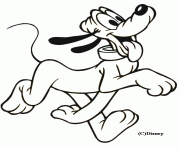 Coloriage pluto se ballade disney