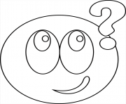 Coloriage smiley interrogatif