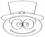 Coloriage smiley chapeau