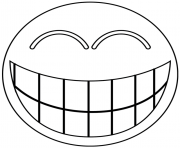 Coloriage smiley rire