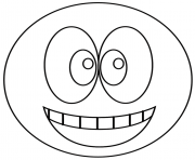 Coloriage smiley sourire