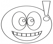 Coloriage smiley exclamatif