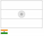 Coloriage drapeau inde
