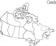 Coloriage carte du canada