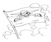 Coloriage drapeau pirate