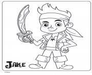 Coloriage jake pirate maternelle disney junior