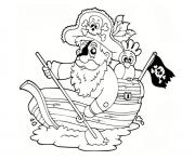 Coloriage bateau pirate maternelle