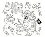 Coloriage pirate maternelle facile enfant