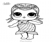 Coloriage Mermaid LOL Surprise Doll Merbaby