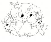 Coloriage journee internationale de la terre