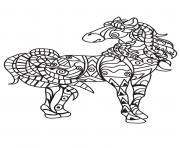 Coloriage cheval pour adulte 26