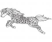 Coloriage cheval pour adulte 30