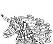 Coloriage adulte cheval licorne